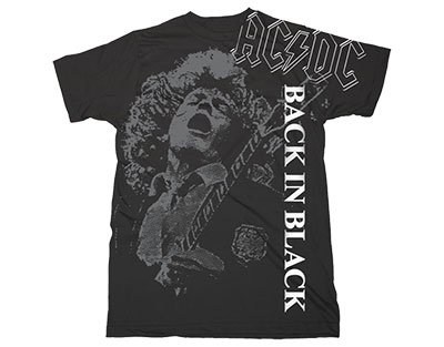 Tričko pánské AC/DC back in halftone